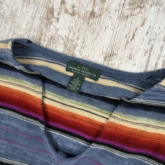 Lauren Ralph Lauren Striped Western Shirt, Cowboy Southwestern Sz S Cotton - Picture 3 of 8